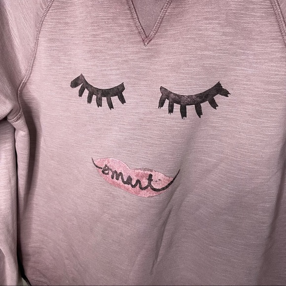 Anthropologie Saturday Sunday Smart Mouth Pullover Size Medium Purple Ombre - Picture 3 of 5